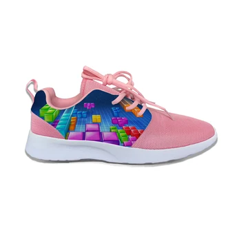 

Funny Game Tetris Lovely Hot Popular Lightweight Sport Running Cute Shoes Kids Cartoon Breathable Casual Sneakers Girls Children