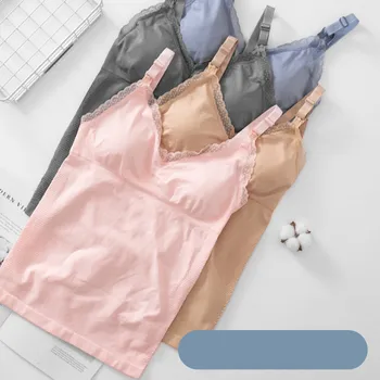Fdfklak Breastfeeding Sling 2022 Spring Summer New Soft Seamless Nursing Tank Top For Mothers Pregnancy Tops Sleepwear
