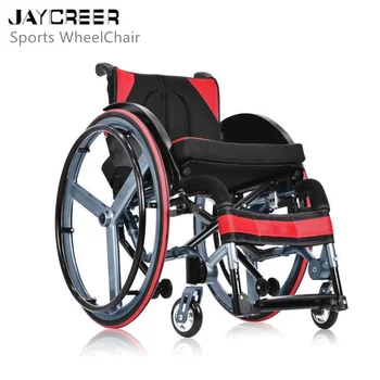 

JayCreer Sports Wheelchair Folding Light Aluminum Alloy 13KGS Quick Release Trolley Disabled Elderly Driving Medical