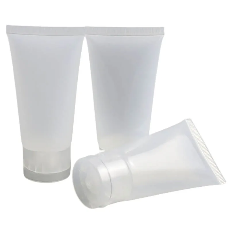 

50G Out Doors! Travel Empty Frost Clear Cosmetic Cream Lotion Shampoo Containers 5/3oz PET Facial Cleanser Packaging 50pcs/lot