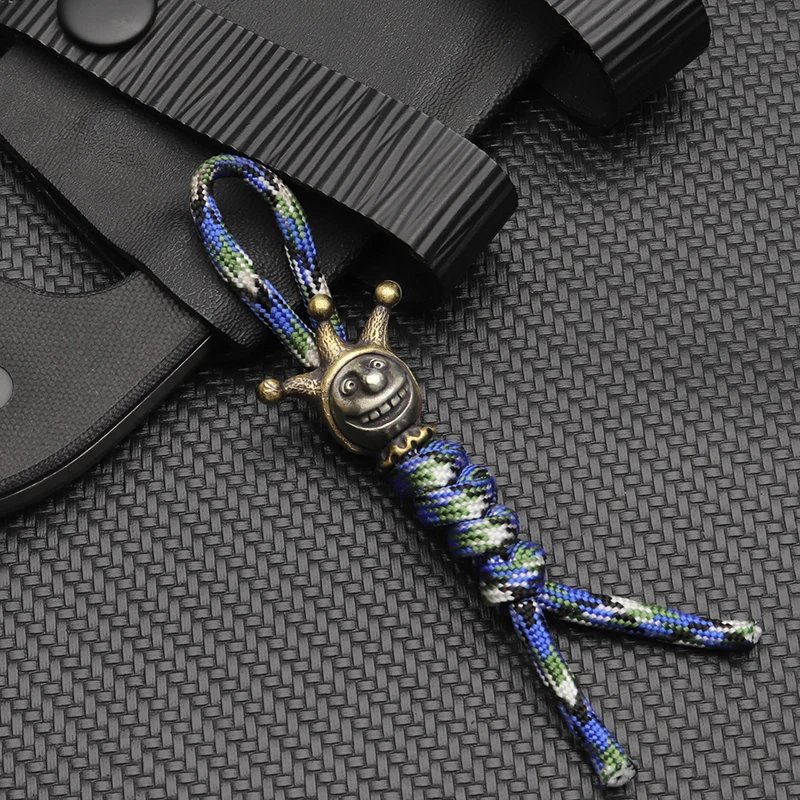 Paracord White Brass Brass Joker Knife Beads Outdoors DIY Tools