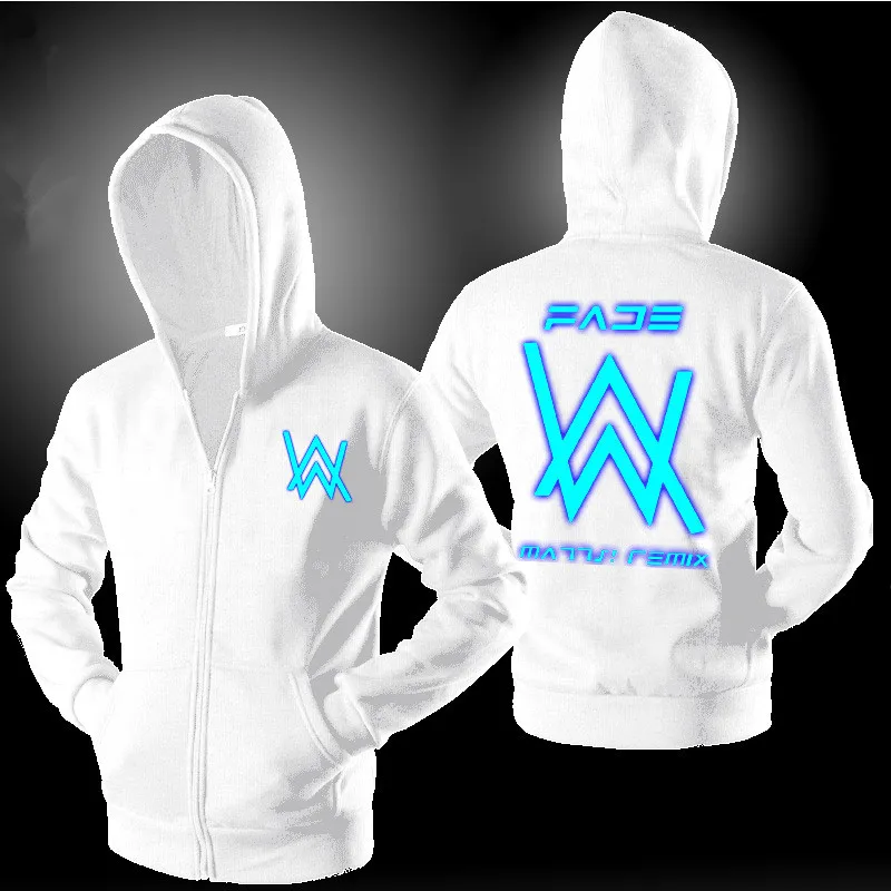 Alan Walker, весенне-осенний пуловер, толстовки, светящиеся в темноте, толстовка в стиле хип-хоп на молнии, куртка с капюшоном, пальто, спортивные костюмы F120