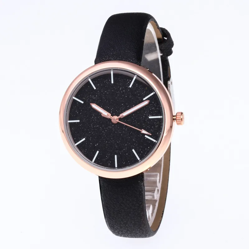

Woman Watch 2019 Scrub Star Lady Watch Temperament Fashion Student Watches PU Leather Quartz Clock Bracelet Montres Femme