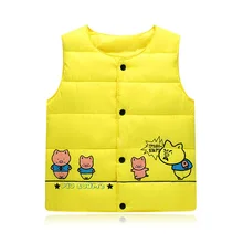 Стиль, осенне-зимний Универсальный теплый детский хлопковый жилет для мужчин и женщин, детский утепленный хлопковый жилет