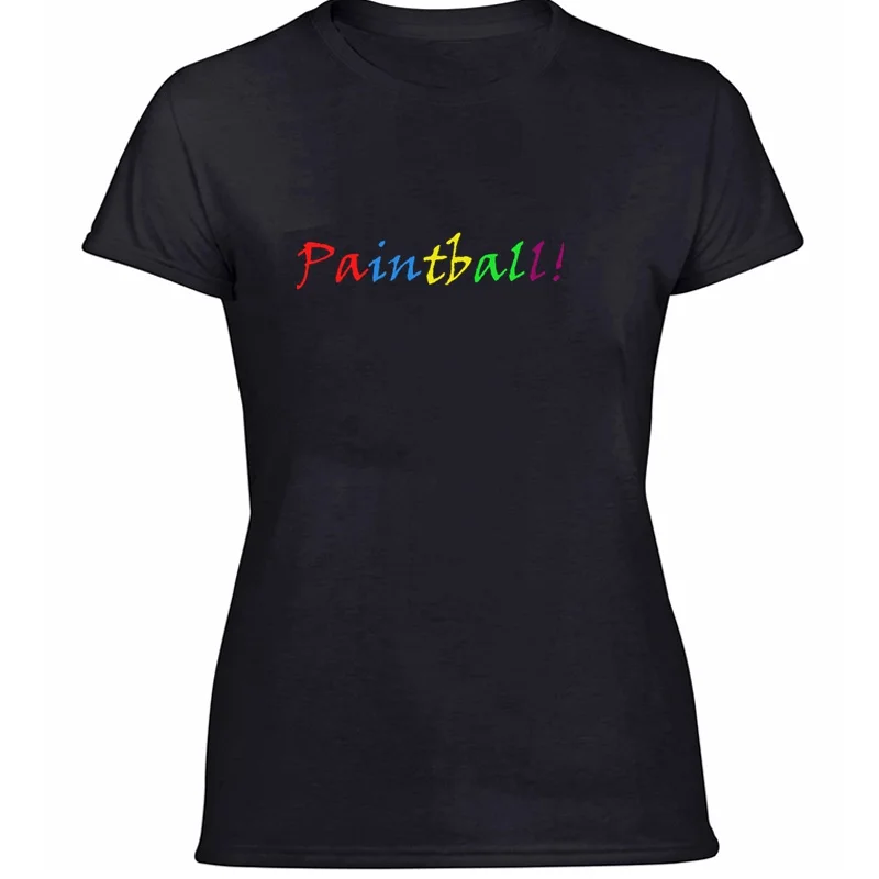 

Sunlight Paintball Tshirt For Womens Hilarious Comic T-Shirts Round Collar Solid Color Short Sleeve Tee Shirt High Quality