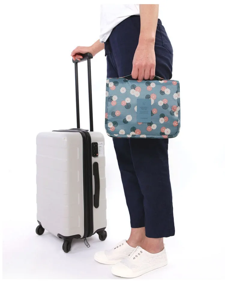 Переносная сумка для наружного хранения, Женская подвесная косметичка, складная дорожная сумка-Органайзер для багажа, косметички, сумка для хранения на молнии