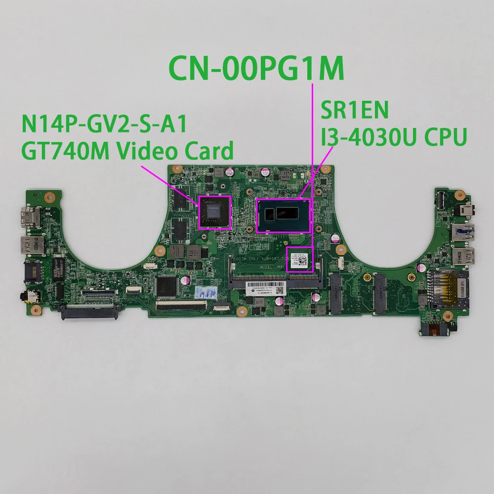 Материнская плата для ноутбука Dell Vostro 5470 V5470 CN 00PG1M 0PG1M DAJW8CMB8E1 w I3 4030U|Материнские
