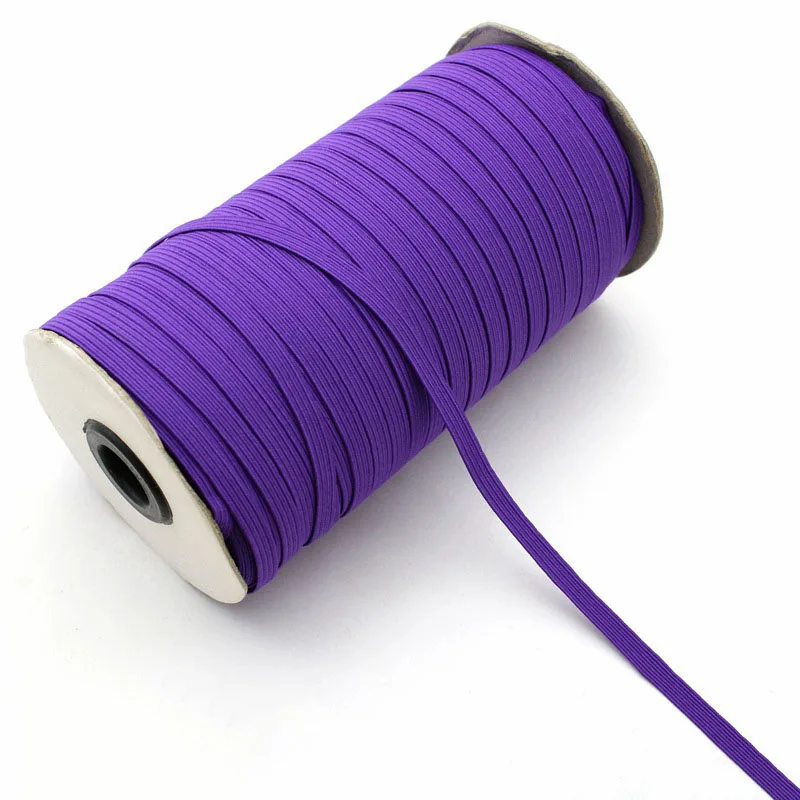darkpurple 15 м 6 мм эластичная лента мягкая кожа резинки нижнее белье брюки Декор эластичные лямки пошив одежды «сделай сам» Аксессуары - Цвет: darkpurple