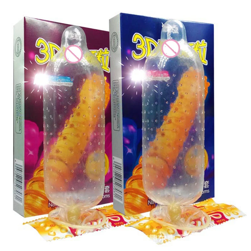 10 Condoms 3D Granules Fruity Flavor Parallel Sides With Seminal Vesicles Dotted 800mg Of Oil 100% Electronic Pinhole Detection | Красота и
