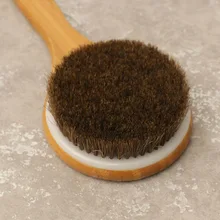 Горячая щетка для душа с длинной бамбуковой деревянной ручкой сзади скребок для спа отшелушиватель для ванной тела массажные щетки SJ66