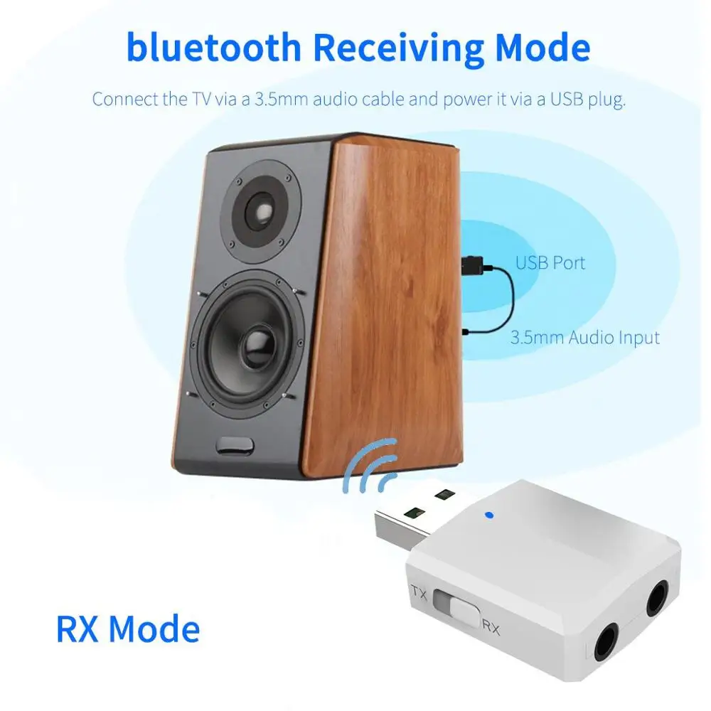 Беспроводной ключ для ПК Bluetooth 5,0 передатчик приемник 3 в 1 адаптер для ТВ с 3,5 мм разъем стерео музыка стабильный адаптер
