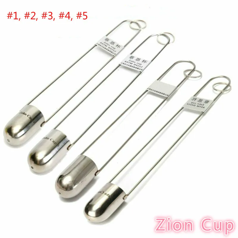 Viscosity cup stainless steel precision mixing and thinning tool Zion Cup 1#2#3#4#/5#,Suitable for very thin liquids.