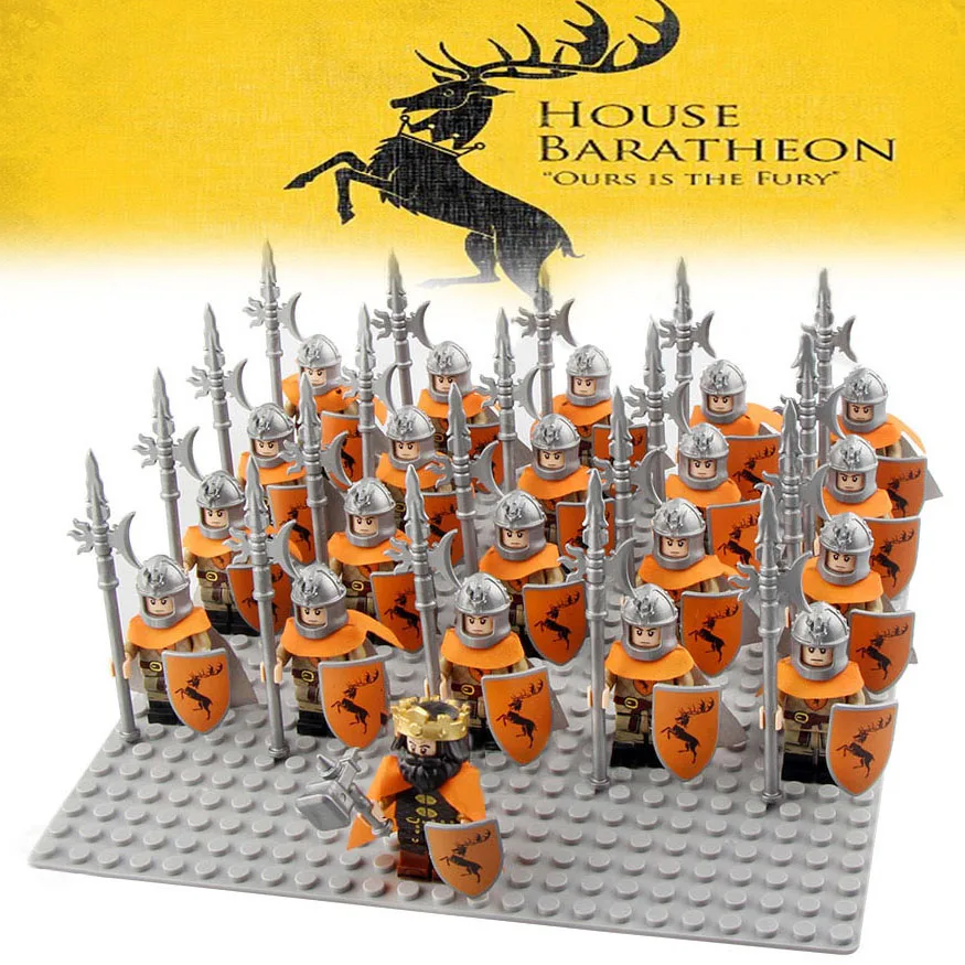 

Game of Thrones Sword Archer Axe Spear Infantry Gendry Baratheon Walker Jon Snow Compatible legoes Building Blocks Bricks Toys