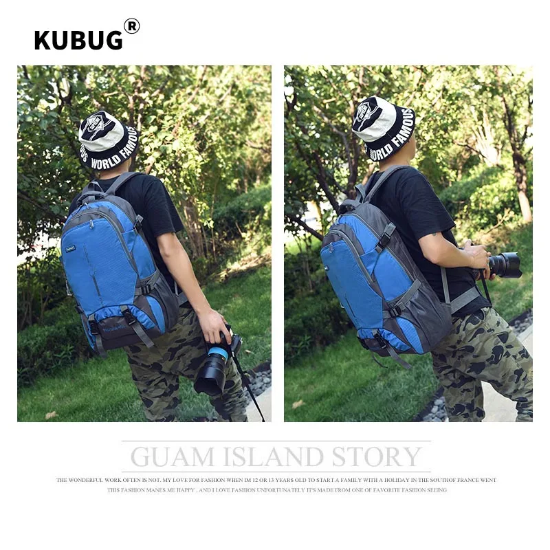 KUBUG 45L большая бейсболка для езды и походов, сумка для путешествий на открытом воздухе, рюкзак для мужчин и женщин, Водонепроницаемый Спортивный Рюкзак Студенческая сумка