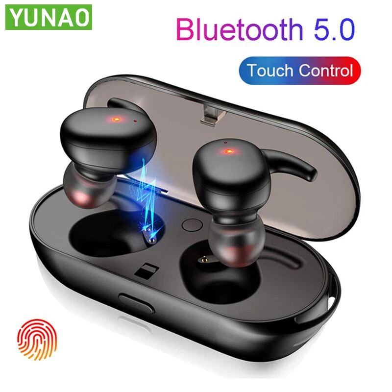 

YUNAO TWS4 wireless bluetooth earphones Charging box bluetooth earphone sport waterproof earbuds HD mic noise canceling earphone