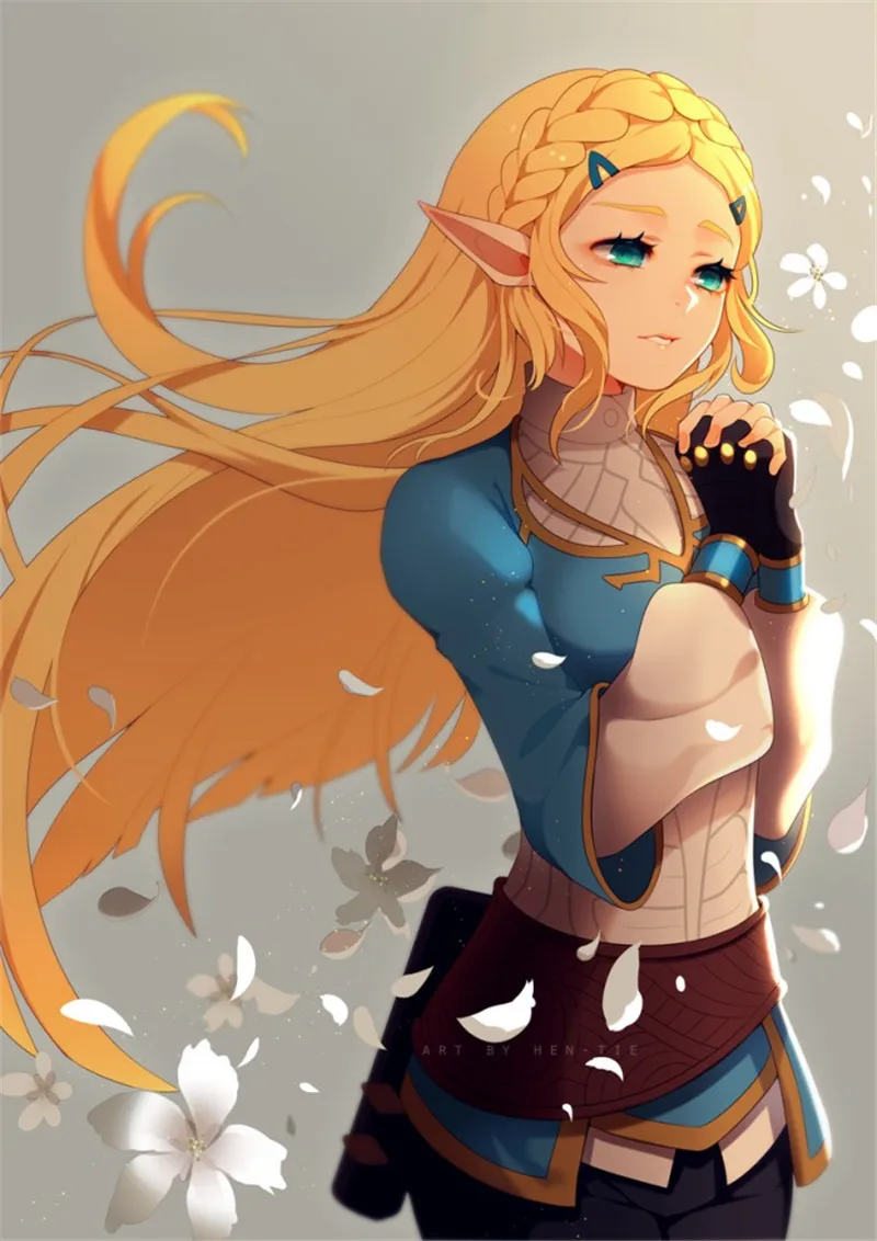 New Arrival The Legend of Zelda: Breath of the Wild Princess Zelda 80cm Long Blonde Hair Heat Resistant Cosplay Costume Wigs