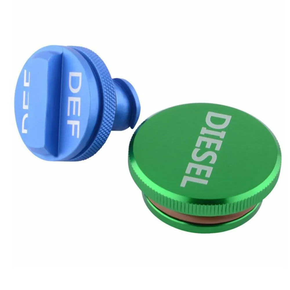

Diesel Fuel Tank Cap Oil Cover Aluminum Alloy 2pcs Set For Dodge Ram 13-18