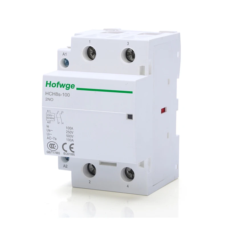 hch8s 100 contator modular 2p 100a 2no ou 05