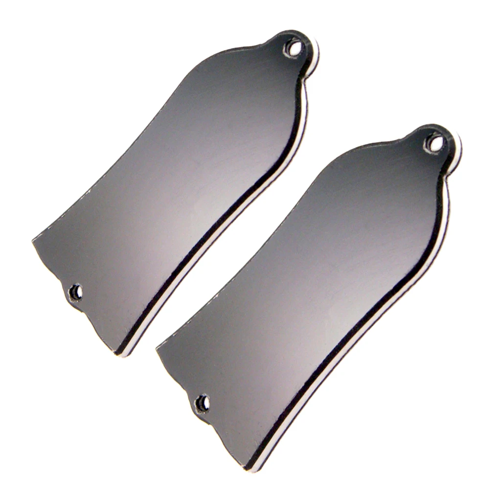 2PCS High Quality  2 Hole Truss Rod Cover Plate For Acoustic Bass Guitar Parts Black