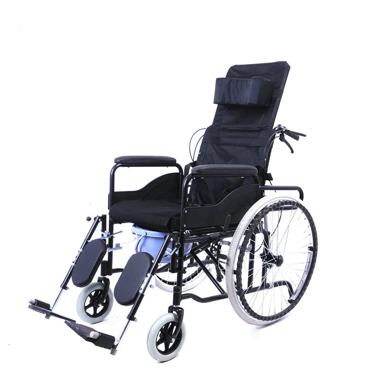 

Wheelchair Fold Light Belt Sit Then Handrail Removable Many Function Whole Lie Wheelchair The Elderly Wheelbarrow Old Age Walk
