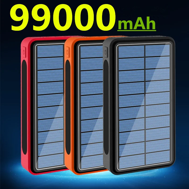 Внешний аккумулятор на солнечной батарее с 4usb-портами 99000 мАч | Мобильные