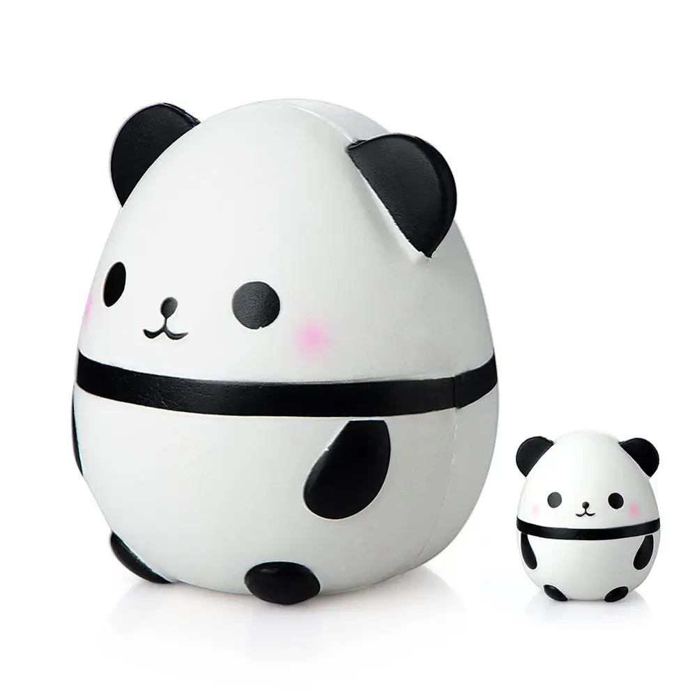 Huevo de Panda grande Kawaii, juguete blando de simulación de elevación lenta, Animal antiestrés, juguete para regalo de Navidad