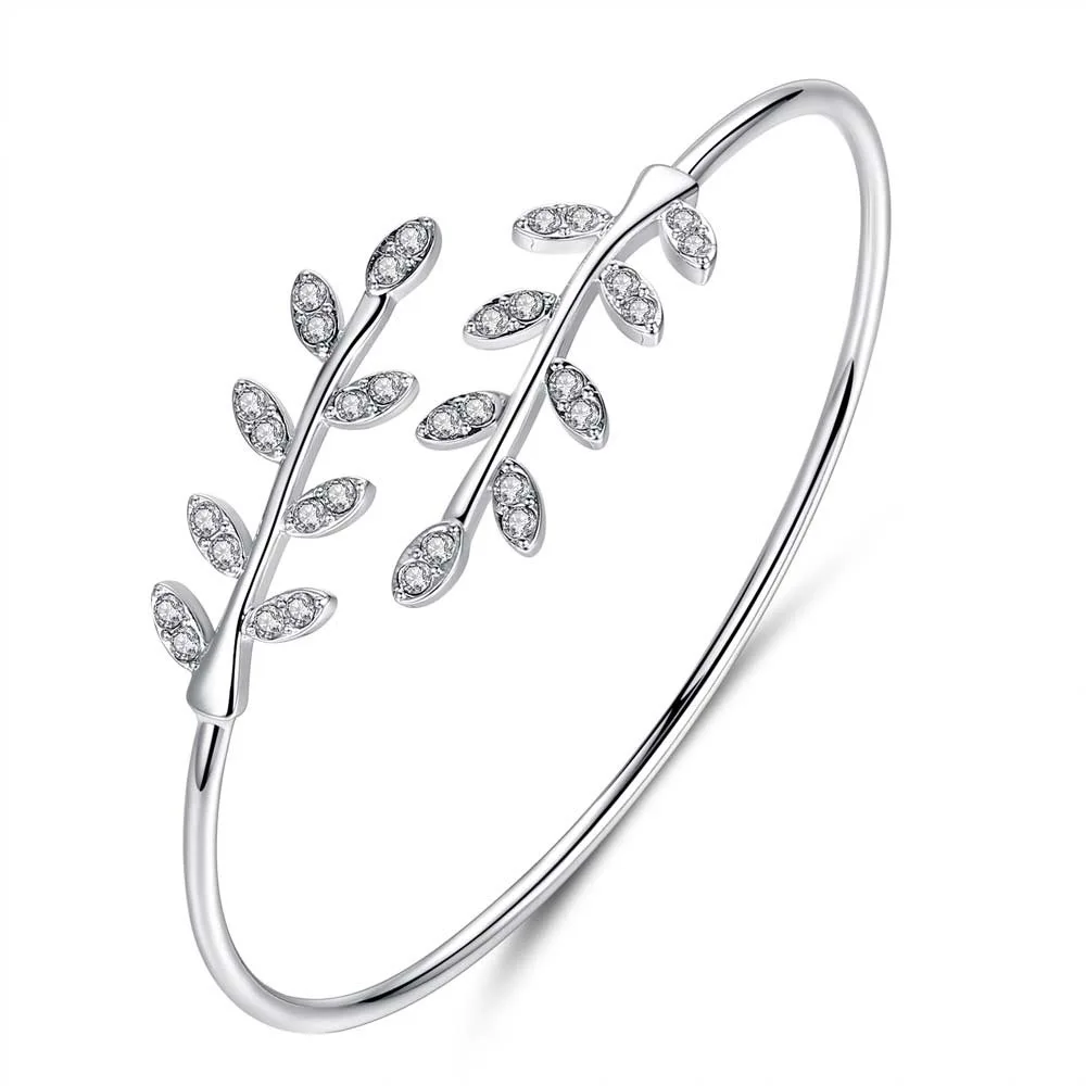 

VOHE Leaves Bracelets & Bangles Fashion Trendy Bracelet Bangle Jewelry Women Cuff Bracelet Pulseira Feminina Bijoux Gift