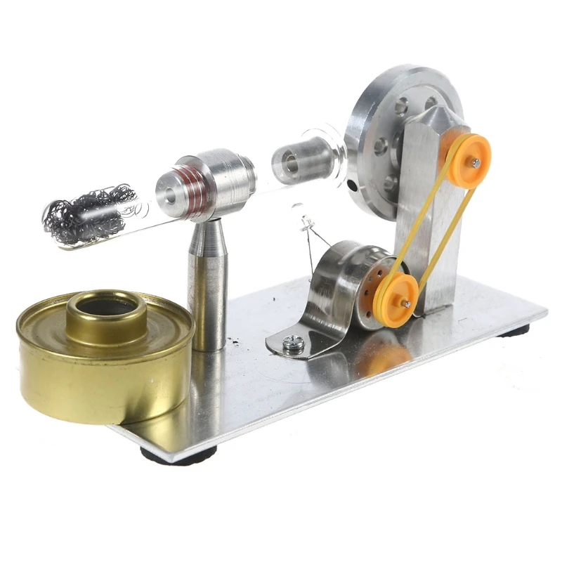 

Hot Air Stirling Engine Model Electricity Generator Flywheel Educational Toy Gifts for Technology Enthusiasts Durable