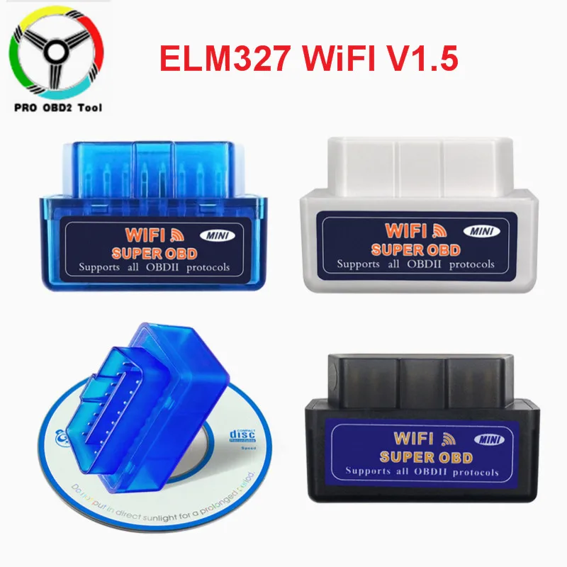 Новый Супер Мини ELM327 V1.5 WiFi OBD2 ELM 327 1,5 Wi-Fi OBDII коннектор для прибора бортовой диагностики для Android/Ios/Windows/PC