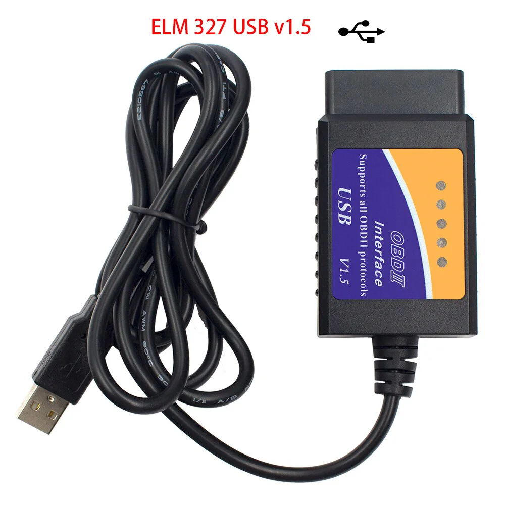 Автомобильный диагностический инструмент OBD2 ELM327 V1.5 wifi адаптер сканер для iPhone IOS OBD 2 ODB II ELM 327 wifi ODB2 Автомобильный сканер EML327 v2.1 - Цвет: v1.5 with usb