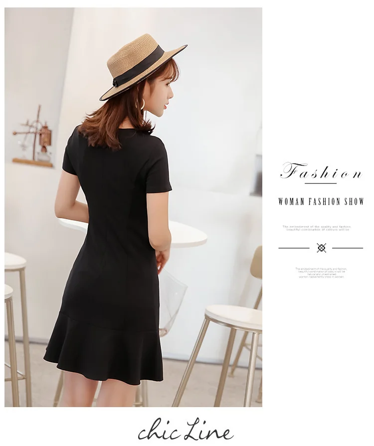 #1038 Black White Mermaid Dresses For Women Short Sleeves O Neck Mini Dress Ladies Sexy Vestido Casual Short Dress Slim Summer #1038 Black White Mermaid Dresses For Women Short Sleeves O Neck Mini Dress Ladies Sexy Vestido Casual Short Dress Slim Summer