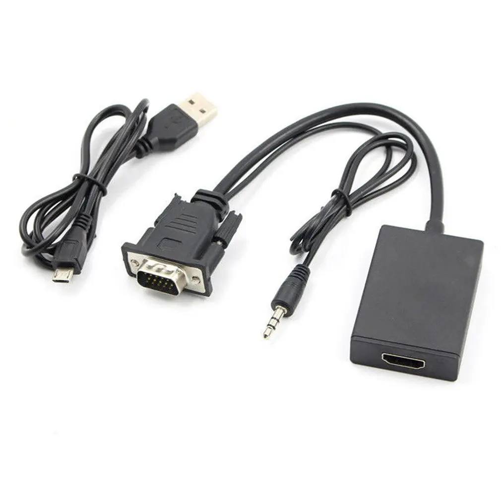 

Professional High Precision VGA Male To HDMI Output 1080P HD+ Audio TV AV HDTV Video Cable Converter Adapter