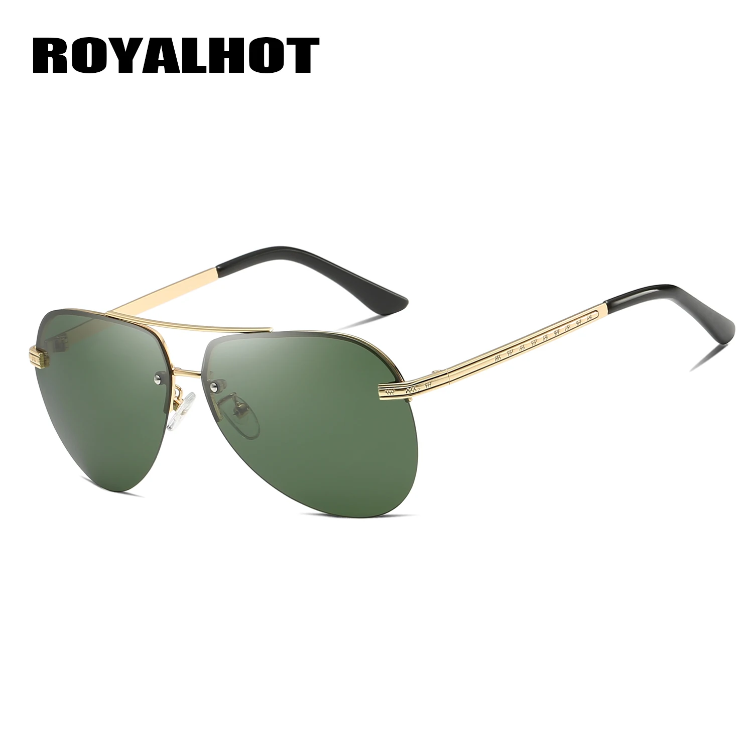 RoyalHot, мужские, женские, поляризационные, алой, Овальные, Ретро стиль, оправа, солнцезащитные очки, для вождения, солнцезащитные очки, оттенки, Oculos masculino, мужские, 900161 - Цвет линз: Gold Dark Green Blue