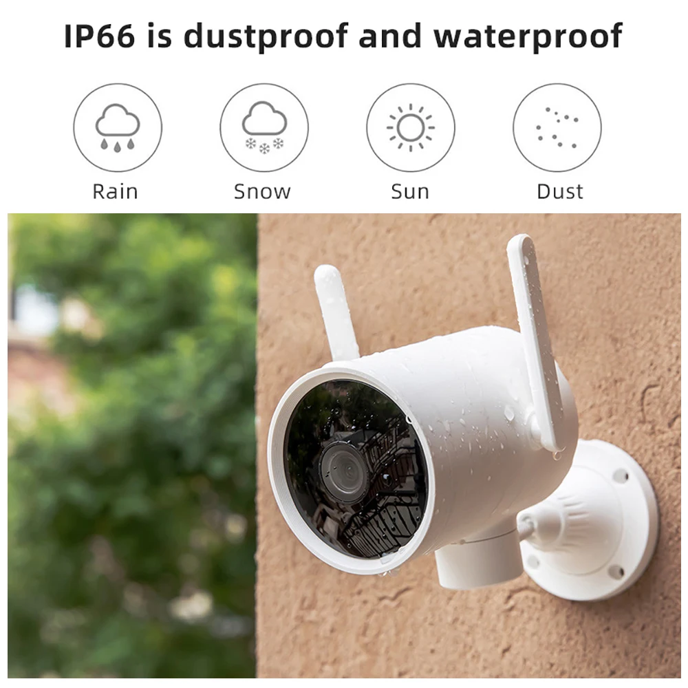 2020 Xiaomi Smart Открытый Водонепроницаемая камера IP66 Wi Fi веб 270 угол 1080P IP двойная