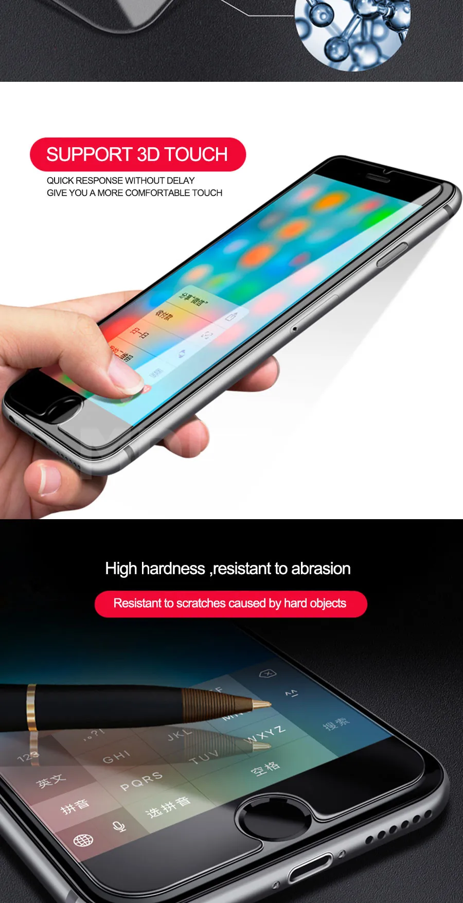 Закаленное стекло для iPhone 7 8 6 6S Plus защита экрана закаленное 9H HD защитная пленка для телефона для iPhone X XR XS Max 5 5S SE чехол