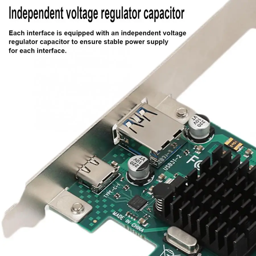 Настольный PCI-E к USB3.1 тип расширения-A+ type-C адаптер Riser Card для XP/WIN7/8/8,1/10