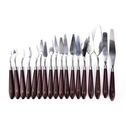 1PC Professional Fondant Cream Mixing Scraper Stainless Steel Spatula Baking Pastry Tools Oil Painting Shovel Palette Tool