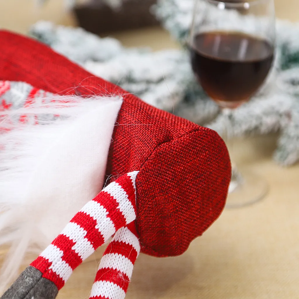 Merry Christmas Santa Wine чехол для бутылки Xmas Festival вечерние украшения стола Подарочная крышка для бутылки одежда кухонный декор для нового года