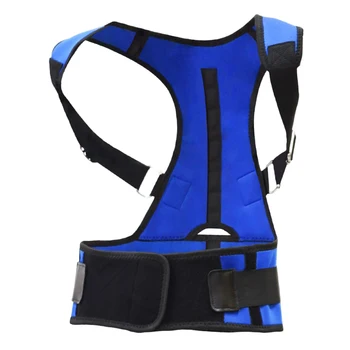 

Unisex Adjustable Medical Back Posture Corrector Brace Support Belt Clavicle Spine Back Shoulder Lumbar Posture Correction Blue