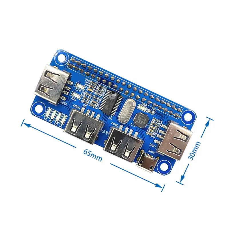 1 комплект usb-хаб Плата расширения макетная плата для Raspberry Zero/Zero W/3B+ комплект