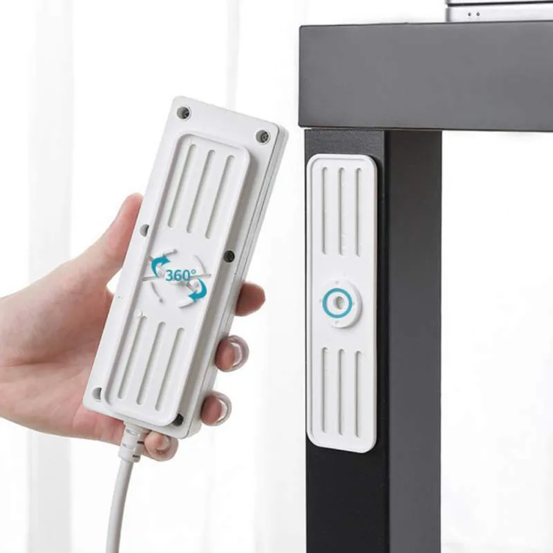 

Universal Household Power Socket Holder Self-Adhesive Rotatable Power Strip Fixed Organizer Charger Accessories