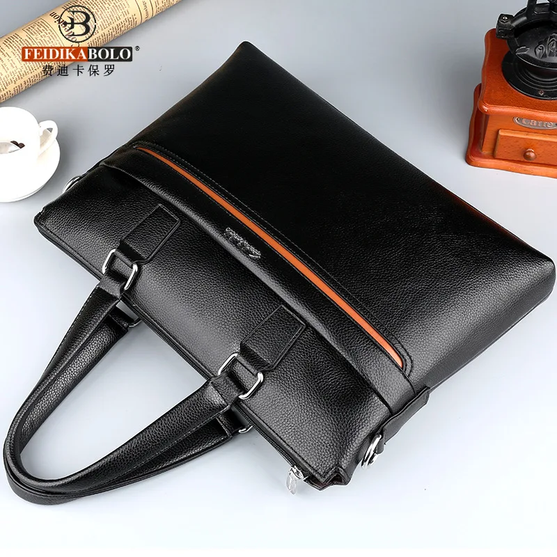 

New Style MEN'S Business Bag Handbag Cross Shoulder Bag Shoulder Bag Computer Bag Men Document Trend of Fashion Leather