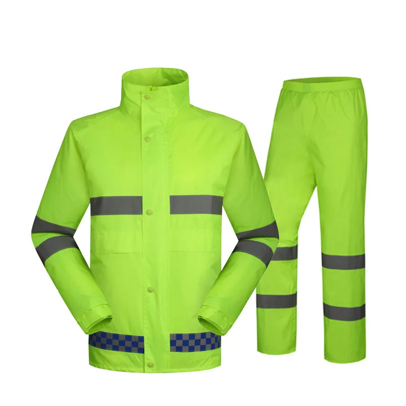 

Police Reflective Clothing Breathable Waterproof Cold Protection Workplace High Visibility Safety Clothes Outdoor Raincoat