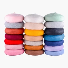 

Women's Winter New Wool Berets Hat Keep Warm Brand Design Casual Female Beret Caps Designer