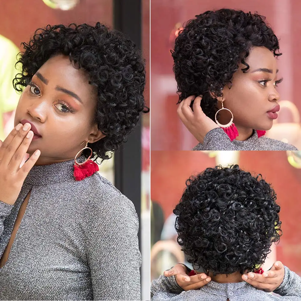 curly short human hair wigs