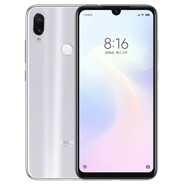 White Мобильный телефон Xiaomi Redmi Note 7 с глобальной прошивкой, 6 ГБ ОЗУ, 64 Гб ПЗУ, Восьмиядерный процессор Snapdragon 660, 48 МП, двойная камера, 4000 мАч, полный экран 6,3 дюйма - Цвет: White