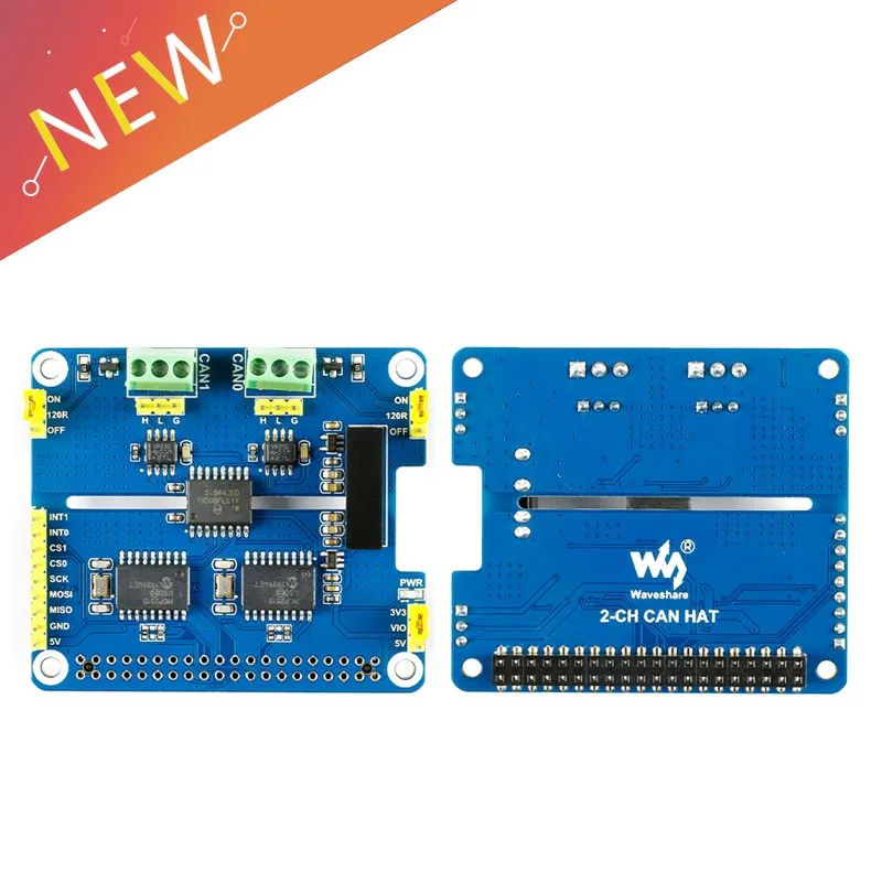 Placa de Desenvolvimento de Expansão de Ônibus Raspberry pi Canal Duplo Isolado Módulo Fem2515 Mcp2 Canais para Arduino Stm32 Ras
