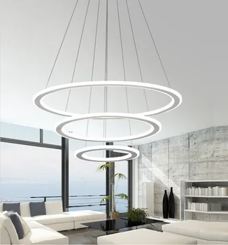 

Modern circular two-sided LED chandelier Living room bedroom study dining room chandelier Commercial lighting fixture