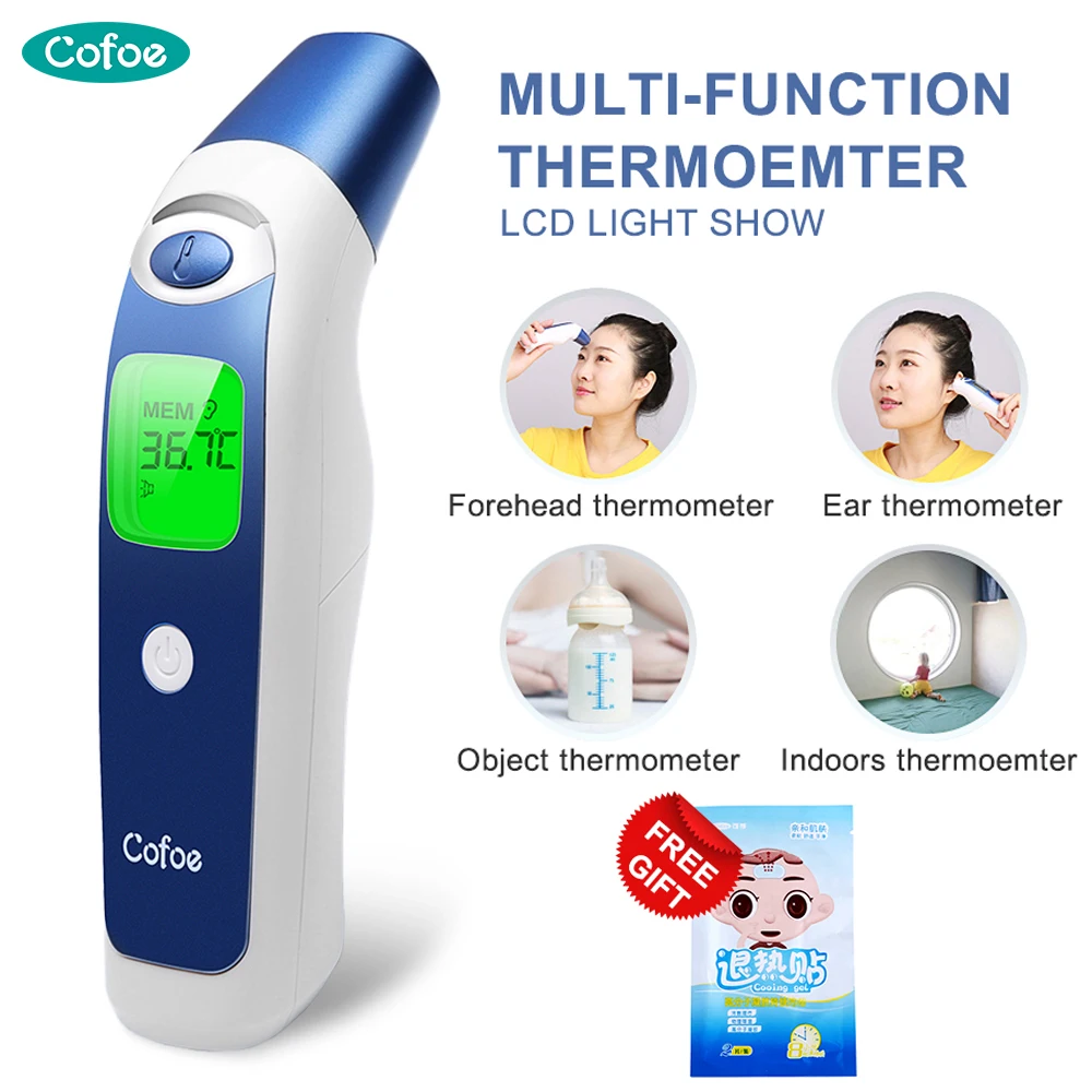 

Cofoe Ear-Forehead Thermometer Infrared Non-contact Baby Fever Muti-fuction Digital for babies & adults Temperature Measuremen