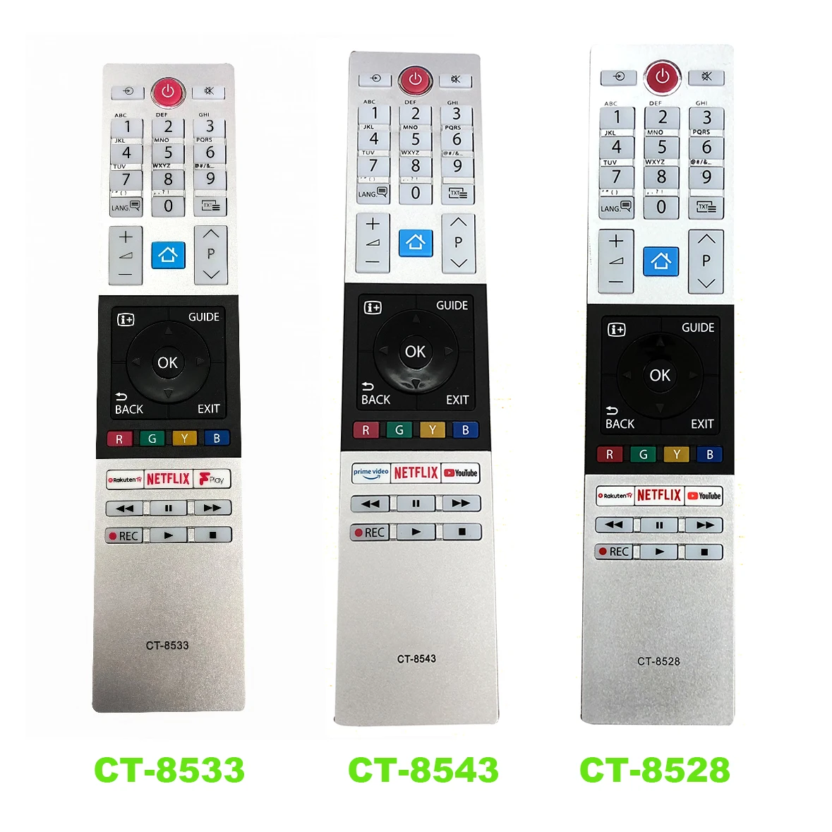 

NEW Replacement For Toshiba LED HDTV TV Remote Control CT-8533 CT-8543 CT-8528